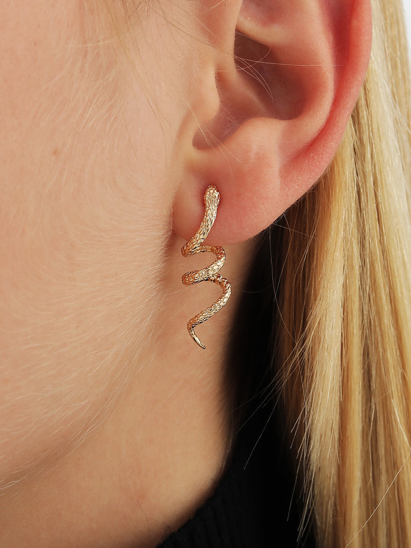 Snake Design Stud Earrings