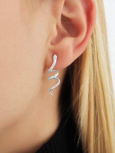 Snake Design Stud Earrings