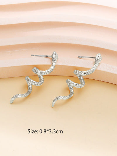 Snake Design Stud Earrings