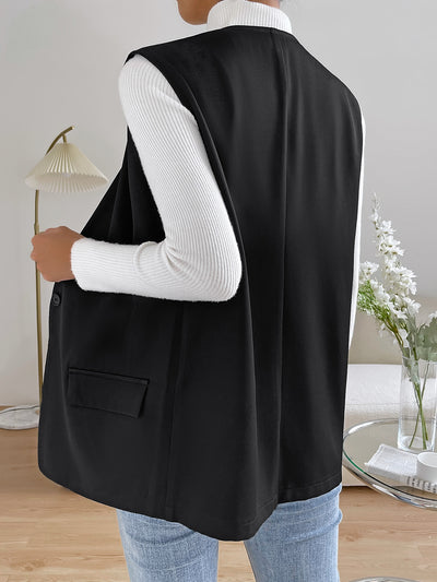 Unity Solid Single Button Vest Blazer