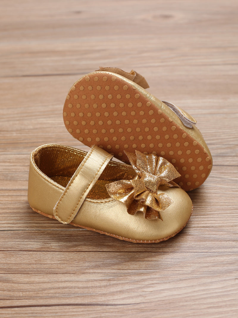 Baby Glitter Bow Decor Mary Jane Flats