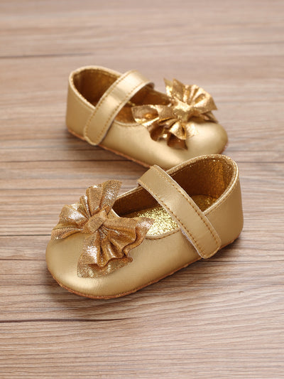 Baby Glitter Bow Decor Mary Jane Flats