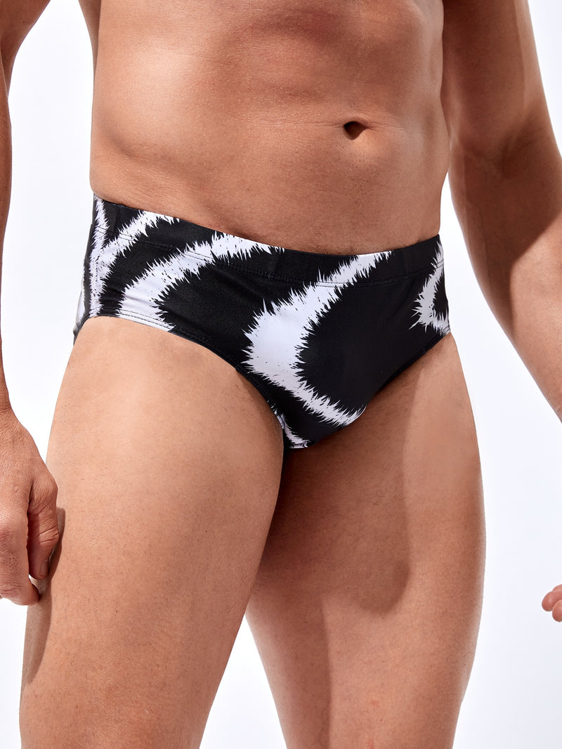 Men Graphic Print Swim Brief