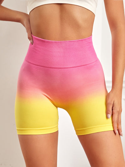 Ombre Wideband Waist Sports Shorts