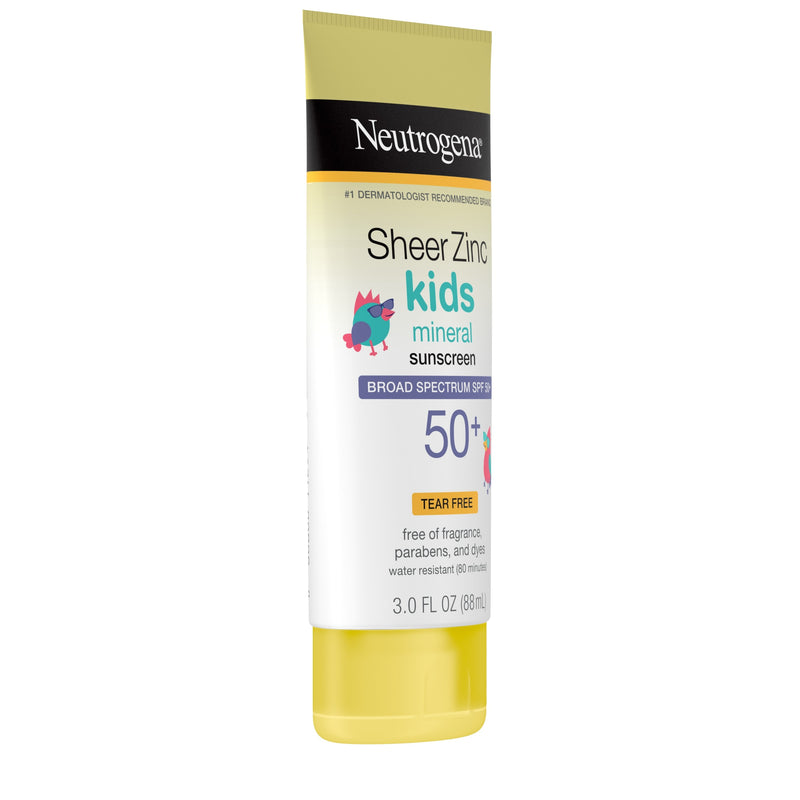 Neutrogena Sheer Zinc Kids Mineral Sunscreen Lotion SPF 50+, 3 fl oz