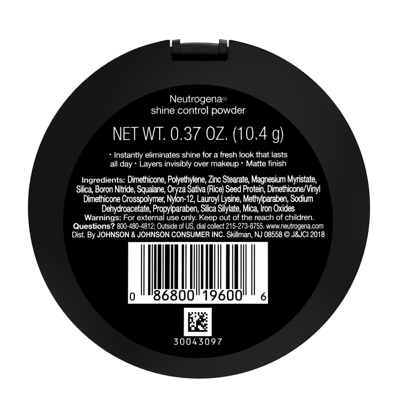 Neutrogena Shine Control Mattifying Face Powder, Invisible 10, 0.37 oz