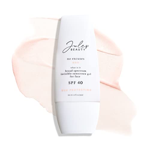 Julep No Excuses Clear Facial Sunscreen Broad-Spectrum SPF 40 + Glow Face Moisturizer With Vitamin E for Over & Under Makeup, 1 Fl Oz