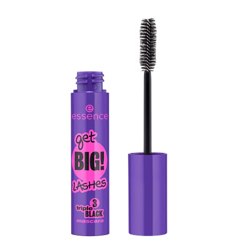 essence | 3-Pack Get Big! Lashes Triple Black Mascara | Vegan & Cruelty Free | Without Parabens, Oil, & Alcohol