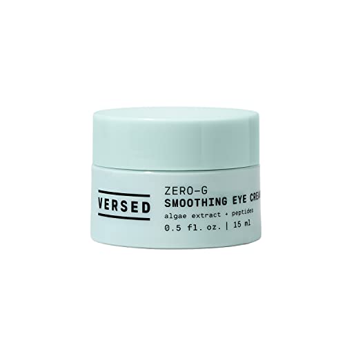 Versed Zero-G Smoothing Eye Cream - Smoothing Algae Extract, Firming Peptides and Deeply Moisturizing Olive Oil Help Improve Appearance of Crow’s Feet - Vegan (0.5 fl oz)