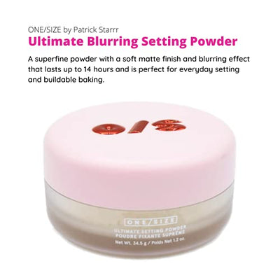 One Size by Patrick Starrr Ultimate Blurring Setting Powder - Universal Translucent for Fair to Medium Dark Skin - Superfine Face Loose Powder Makeup, Matte Finish