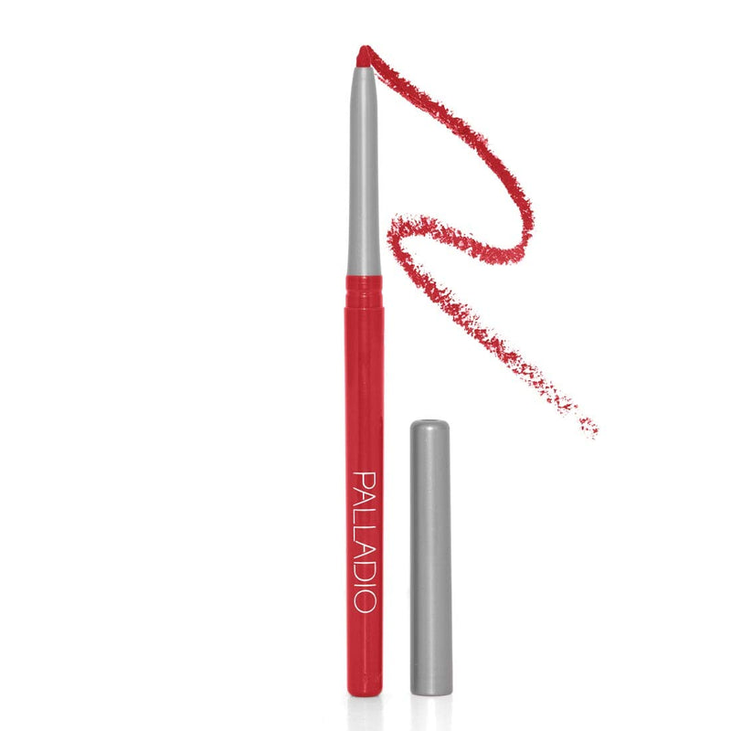 Palladio Retractable Waterproof Lip Liner High Pigmented and Creamy Color Slim Twist Up Smudge Proof Formula with Long Lasting All Day Wear No Sharpener Required