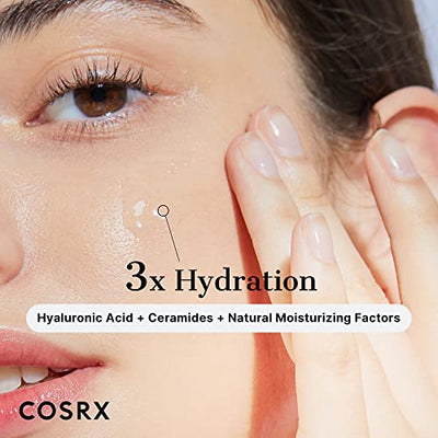 COSRX Pure Hyaluronic acid 3% Serum with Sodium Hyaluronic Acid, Hydration & Moisture Boosting Facial Serum for Fine Lines and Wrinkles, Plump and Repair Dry Skin, 0.67 fl.oz / 20 ml, Animal Testing-Free, Artificial Fragrance-Free, Parabens-Free