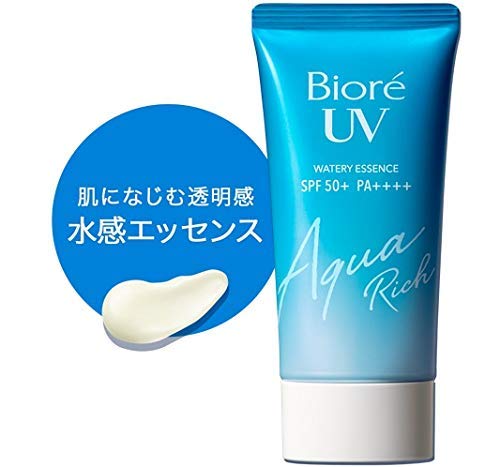 Kao Biore Japan Aqua Rich Watery Essence Sunblock Sunscreen Blue Spf50+ Pa+++