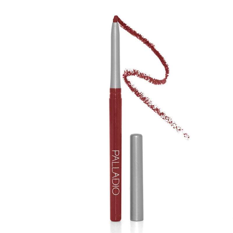 Palladio Retractable Waterproof Lip Liner High Pigmented and Creamy Color Slim Twist Up Smudge Proof Formula with Long Lasting All Day Wear No Sharpener Required