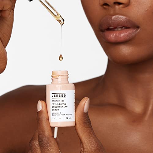 Versed Stroke Of Brilliance Brightening Facial Serum - Vitamin C, Licorice Root and Niacinamide Help Reduce Hyperpigmentation, Even Skin Tone and Firm for Hydrated Skin - Vegan (1 fl oz)