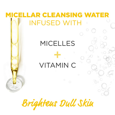 Garnier SkinActive Brightening Micellar Cleansing Water Liquid Face Wash, 13.5 fl oz