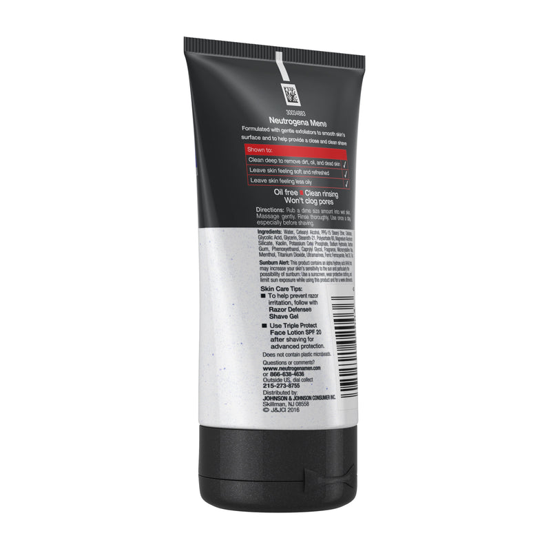 Neutrogena Men Razor Defense Exfoliating Shave Face Scrub, 4.2 fl oz