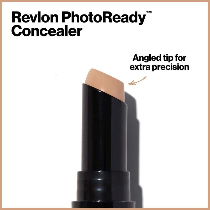 Concealer Stick by Revlon, PhotoReady Face Makeup for All Skin Types, Longwear Medium- Full Coverage with Creamy Finish, Lightweight Formula, 003 Light Medium, 0.11 Oz