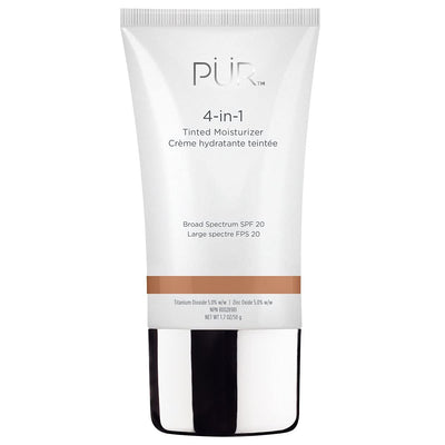 PÜR 4-in-1 Tinted Moisturizer With SPF 20 - Hydrating Face Moisturizer, Primer, & Foundation With Shea Butter, Aloe Vera & Vitamin B3