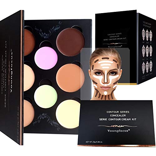 Youngfocus Cosmetics Cream Contour Best 8 Colors and Highlighting Makeup Kit