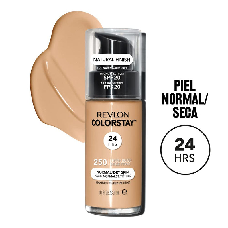 Liquid Foundation by Revlon, ColorStay Face Makeup for Normal and Dry Skin