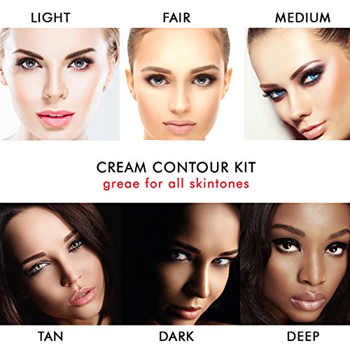 Youngfocus Cosmetics Cream Contour Best 8 Colors and Highlighting Makeup Kit