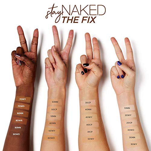 URBAN DECAY Stay Naked The Fix Powder Foundation, 41CP Matte Finish Lasts Up To 16 Hours, Water & Sweat-Resistant, Comes with Charcoal-Infused Sponge, 0.21 Oz