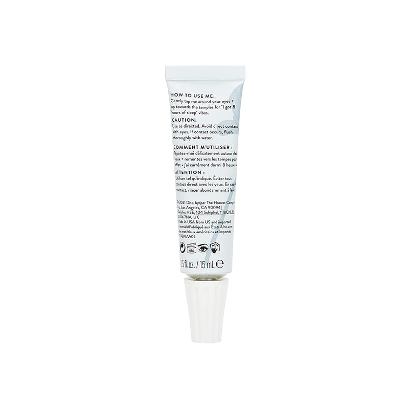 Honest Beauty Deep Hydration Eye Cream with Hyaluronic Acid + Chamomile & Calendula | EWG Certified + Dermatologist Tested + Hypoallergenic & Cruelty Free | 0.5 fl. oz.