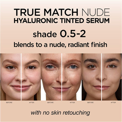 L'Oreal Paris True Match Nude Hyaluronic Tinted Serum Foundation with 1% Hyaluronic acid