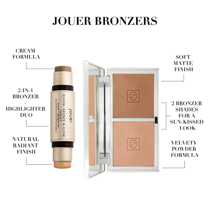 Jouer Bloom, Bronze & Glow Bronzer + Highlighter Duo