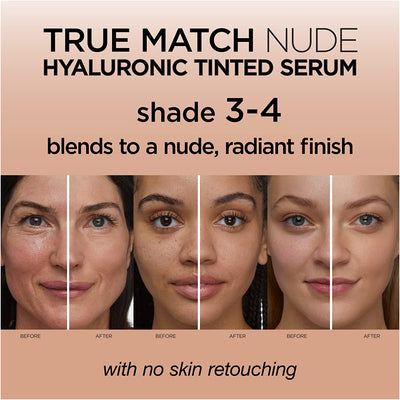 L'Oreal Paris True Match Nude Hyaluronic Tinted Serum Foundation with 1% Hyaluronic acid