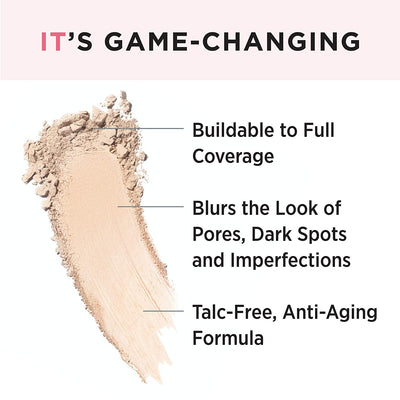 IT Cosmetics CC+ Airbrush Perfecting Powder Foundation - Buildable Full Coverage Of Pores & Dark Spots