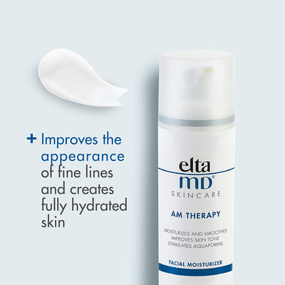 EltaMD AM Therapy Face Moisturizer with Niacinamide Improves Skin Tone, Fragrance-Free Lotion, Noncomedogenic Facial Cream