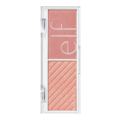 e.l.f. Cosmetics Bite-Size Face Duo, Highlighter, Bronzer & Blush Palette, Highly Pigmented