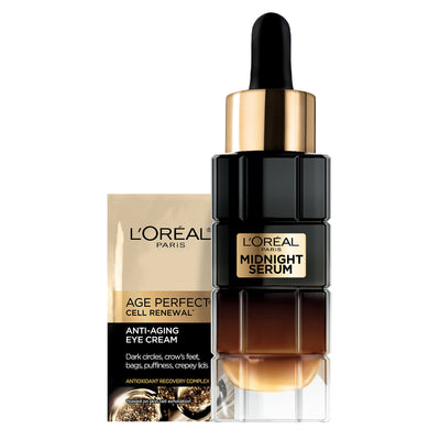 L'Oreal Paris Age Perfect Cell Renewal Midnight Anti-Aging Face Serum with Patented Antioxidant, Smooth Wrinkles, Firm, Revitalize