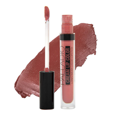 Palladio Long-Wear Cream Lip Color Liquid Lipstick, transfer proof high intensity color pigment, smooth lightweight formula, cream color matte finish, all day wear