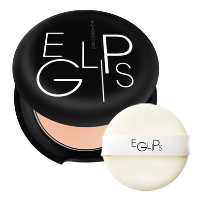 EGLIPS Blur Powder Pact_23 9g/0.32oz - Pressed Powder Pact with Mirror and Powder Puff | Setting Powder | Face Powder | Makeup Powder | Finishing Powder | Compact Powder | Sebum Control