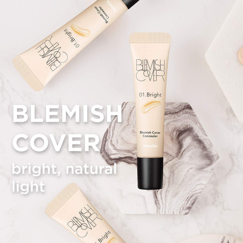 Hanskin Rosy Blemish Cover, Dark Circle Cover, Full Coverage Color Correcting Concealer