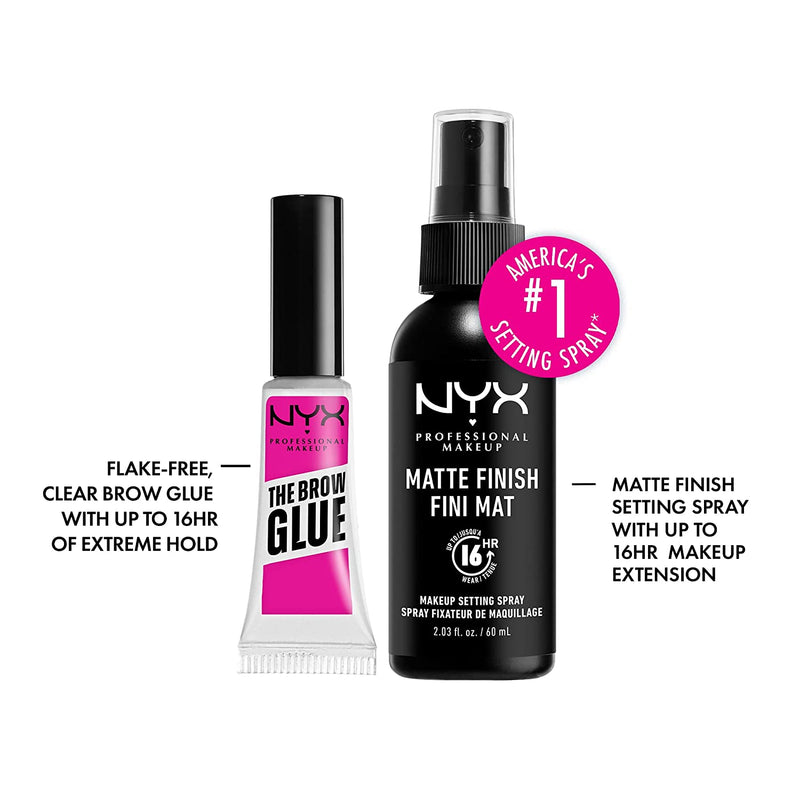 NYX PROFESSIONAL MAKEUP The Brow Glue, Extreme Hold Eyebrow Gel - Clear