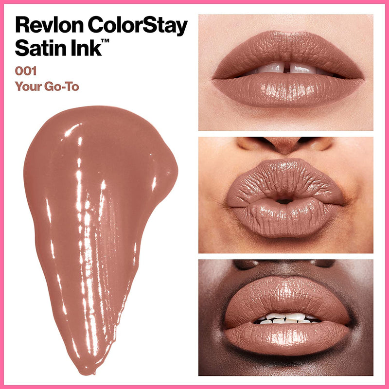 Revlon ColorStay Satin Ink Crown Jewels Liquid Lipstick, Longlasting & Waterproof Lipcolor, Moisturizing Creamy Formula Infused with Black Currant Seed Oil