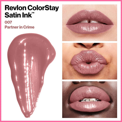 Revlon ColorStay Satin Ink Crown Jewels Liquid Lipstick, Longlasting & Waterproof Lipcolor, Moisturizing Creamy Formula Infused with Black Currant Seed Oil