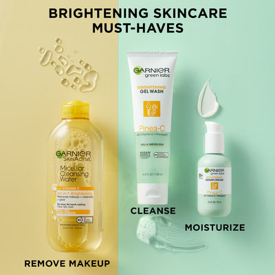 Garnier SkinActive Brightening Micellar Cleansing Water Liquid Face Wash, 13.5 fl oz