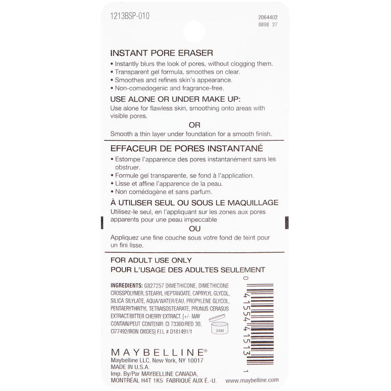 Maybelline Baby Skin Instant Pore Eraser Primer, Clear, 0.67 fl oz