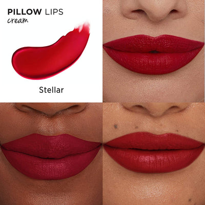 IT Cosmetics Pillow Lips Lipstick, Stellar - True Red with a Matte Finish - High-Pigment Color & Lip-Plumping Effect - With Collagen