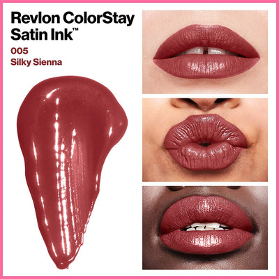 Revlon ColorStay Satin Ink Crown Jewels Liquid Lipstick, Longlasting & Waterproof Lipcolor, Moisturizing Creamy Formula Infused with Black Currant Seed Oil