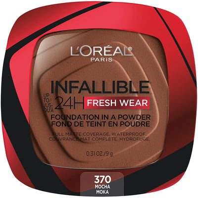 L'Oreal Paris Infallible Fresh Wear Foundation in a Powder, Up to 24H Wear, Pearl, 0.31 oz.