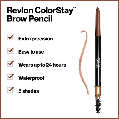 Eyebrow Pencil by Revlon, Colorstay Eye Makeup with Eyebrow Spoolie