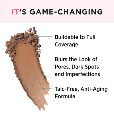 IT Cosmetics CC+ Airbrush Perfecting Powder Foundation - Buildable Full Coverage Of Pores & Dark Spots