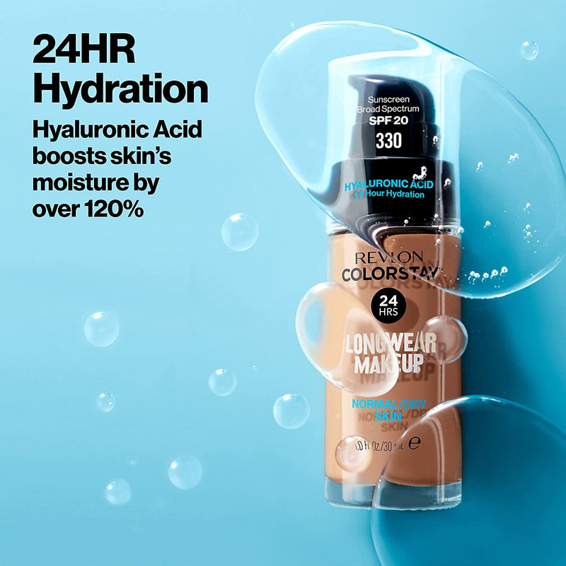 Liquid Foundation by Revlon, ColorStay Face Makeup for Normal and Dry Skin