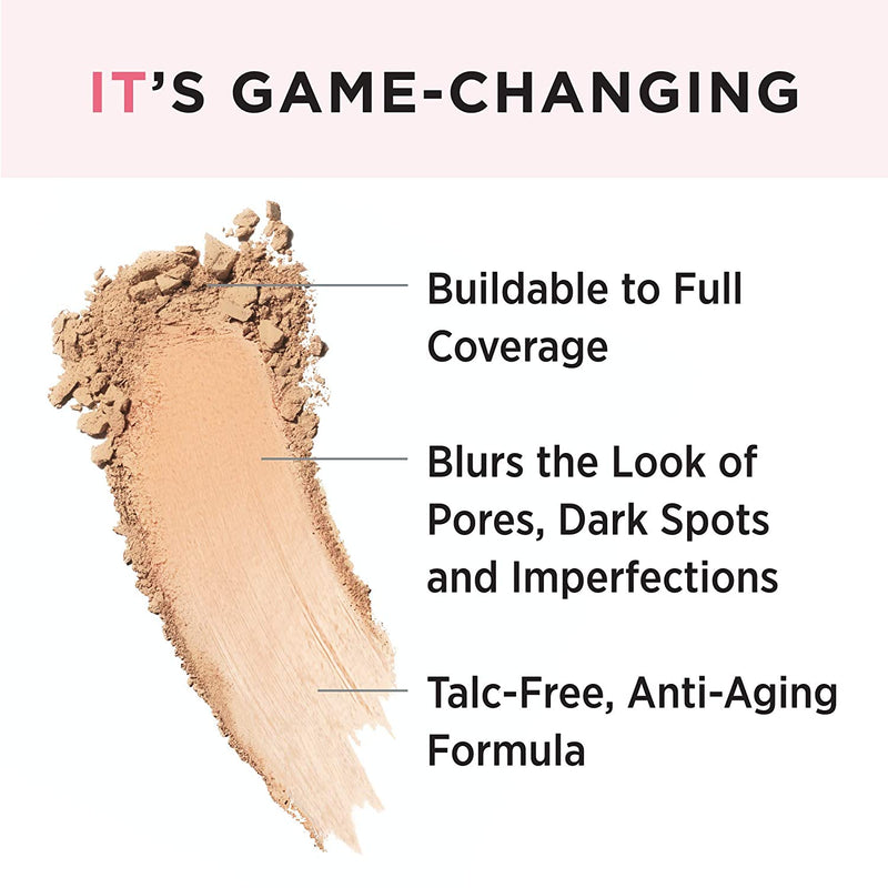 IT Cosmetics CC+ Airbrush Perfecting Powder Foundation - Buildable Full Coverage Of Pores & Dark Spots